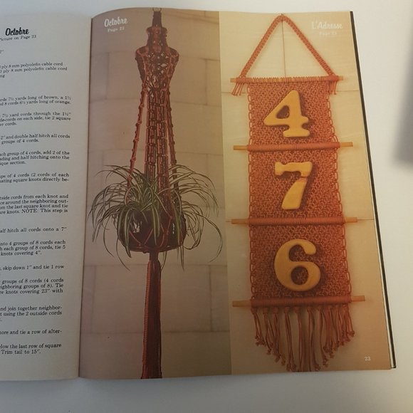 Vintage 1970s Macrame Elegance Volume III Macrame Craft Book Macrame Patterns - Picture 11 of 14